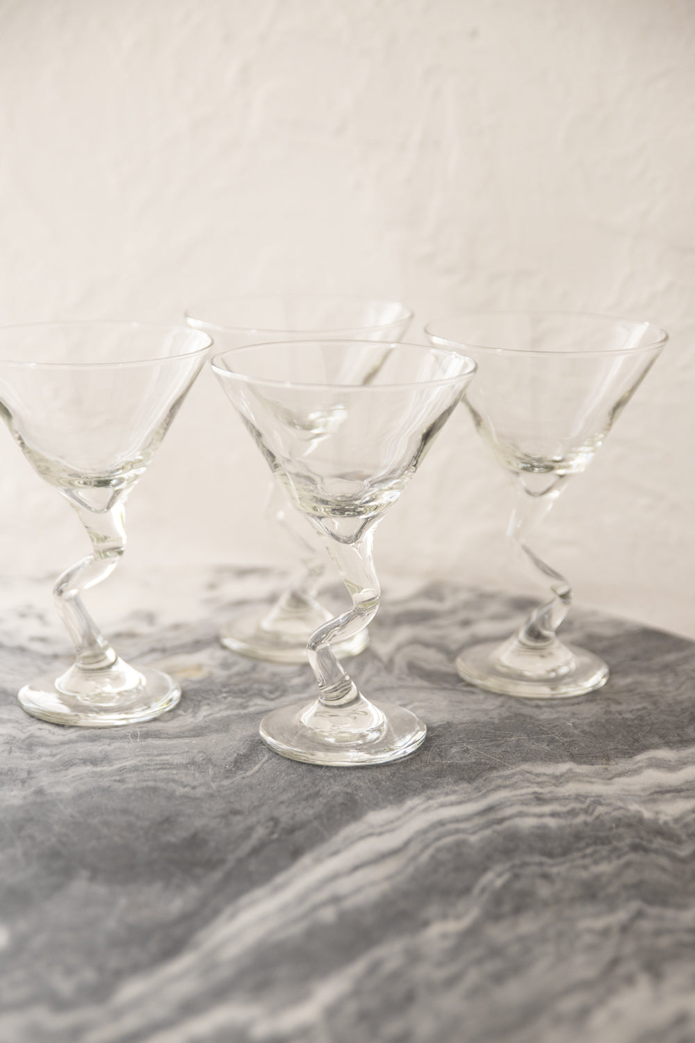 Set of 4 Libbey Z-Stem Martini Glasses