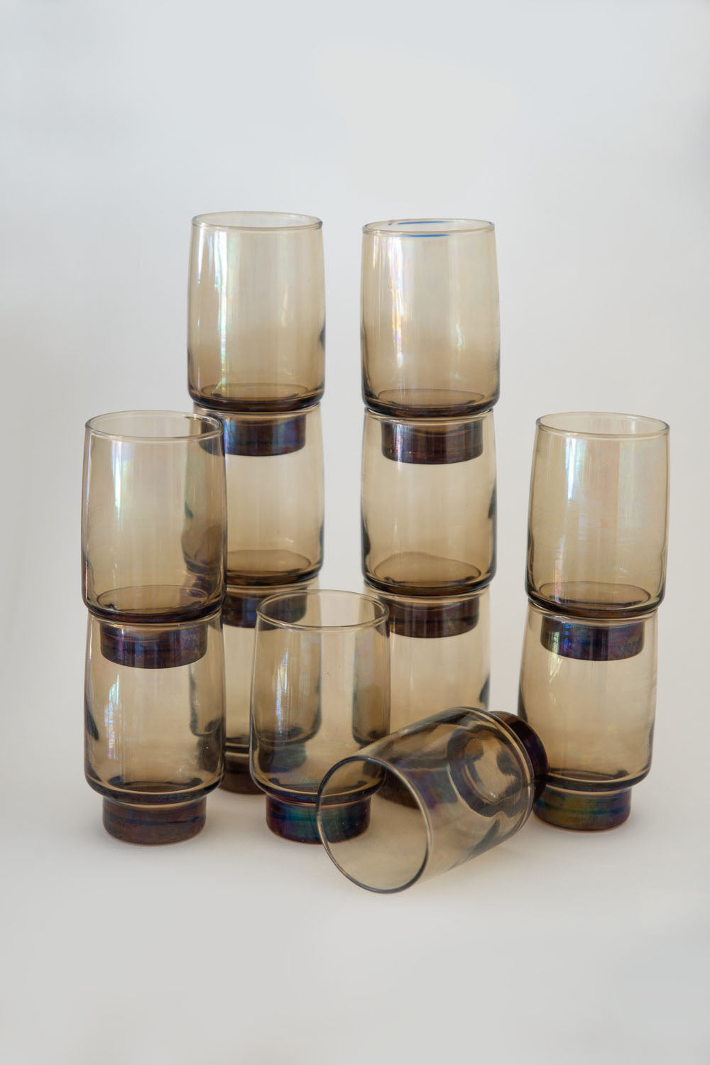 Set of 12 Petite Smoke Drinking Glasses