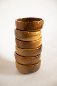 Set of 6 Myrtlewood Bowls