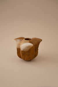 Stone Flower Taper Candle Holder