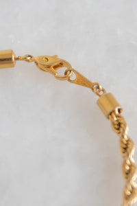 Gold Tone Rope Chain Bracelet